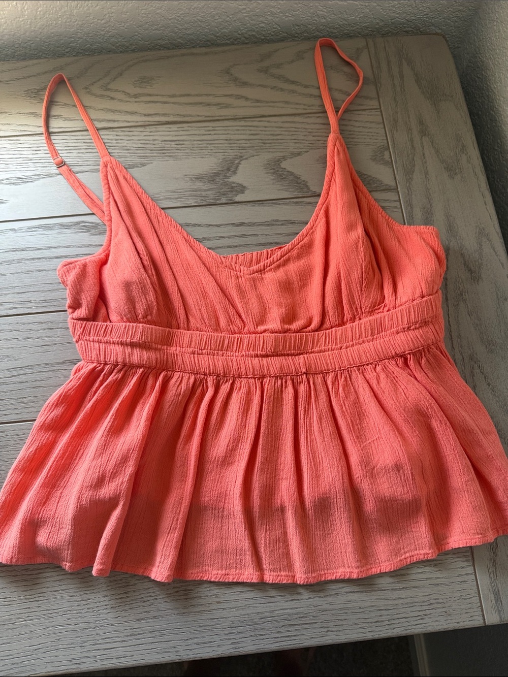 Women’s Coral Peplum Cami Top